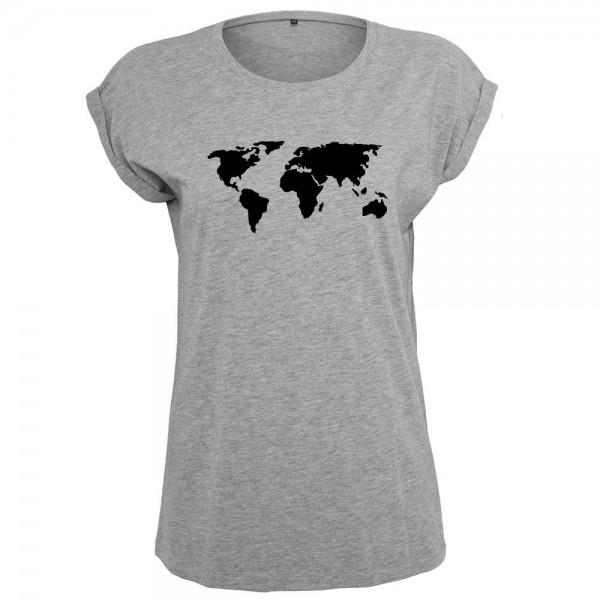 Weltkarte T-Shirt Frauen Damen Women