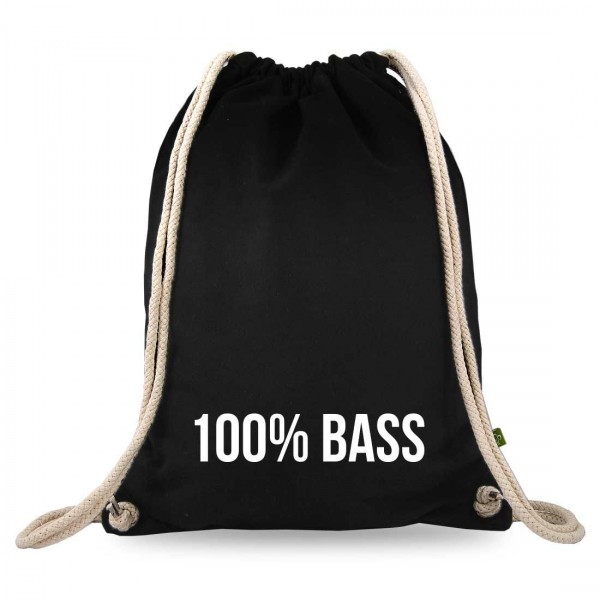 100 % Bass Turnbeutel mit Spruch