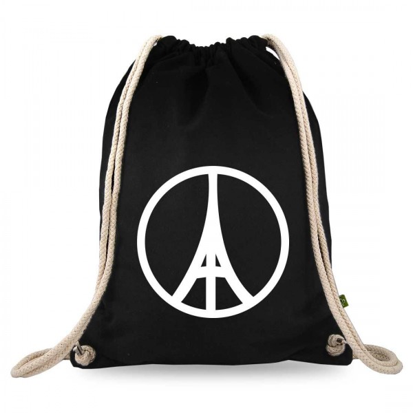 Peacezeichen Eiffelturm Paris Turnbeutel mit Motiv