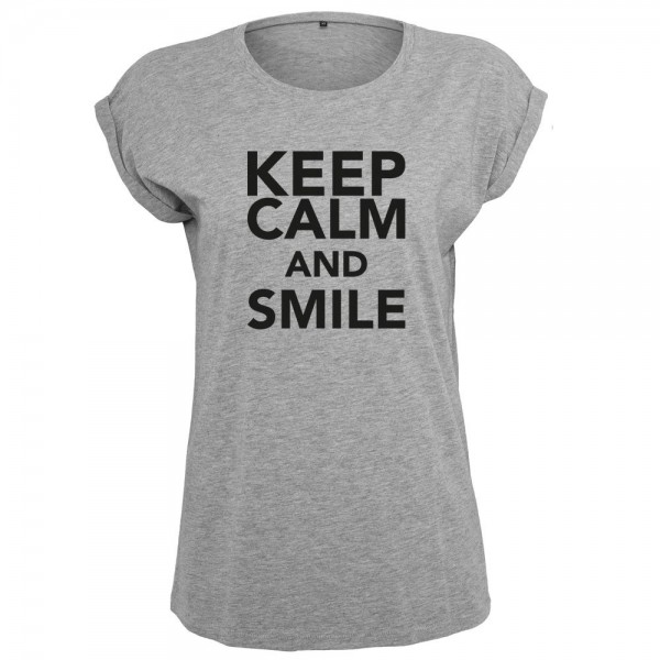 Keep calm and smile T-Shirt Frauen Damen Women