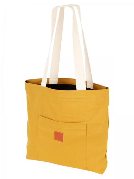 T-Bags Tasche Damen Shopper Stoff Einkaufstasche mit Reißverschluss Senfgelb BSB
