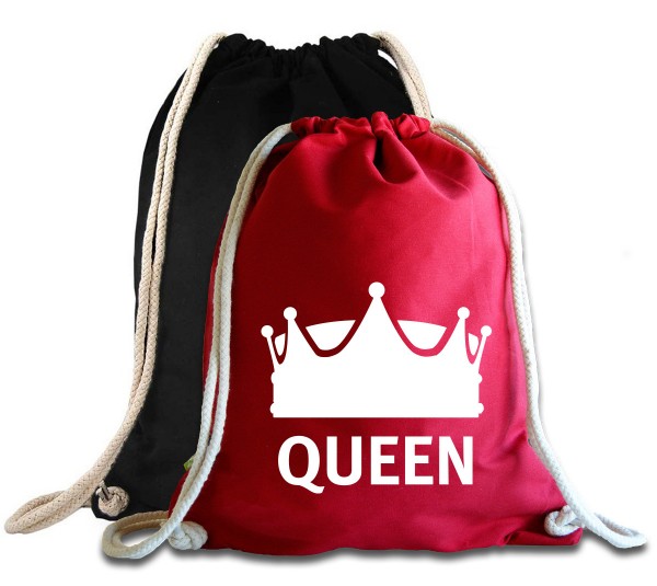 Queen mit Krone Turnbeutel mit Motiv