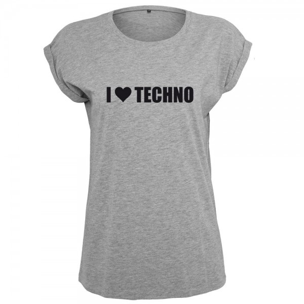 i love Techno T-Shirt Frauen Damen Women
