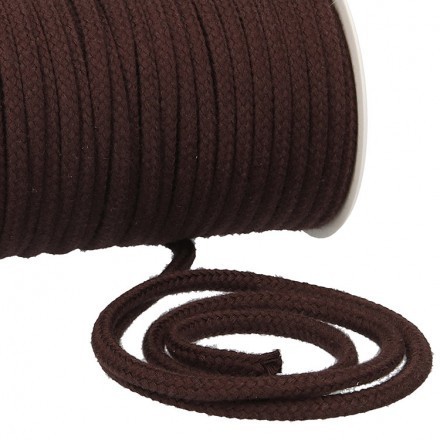 Kordel Baumwolle 6 mm für Turnbeutel dunkelbraun Meterware
