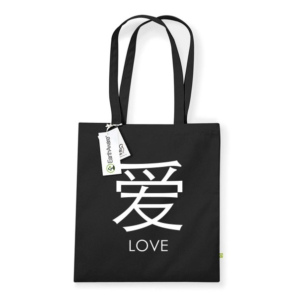 Love Liebe Chinesisch Einkaufstasche Jutebeutel Tragetasche