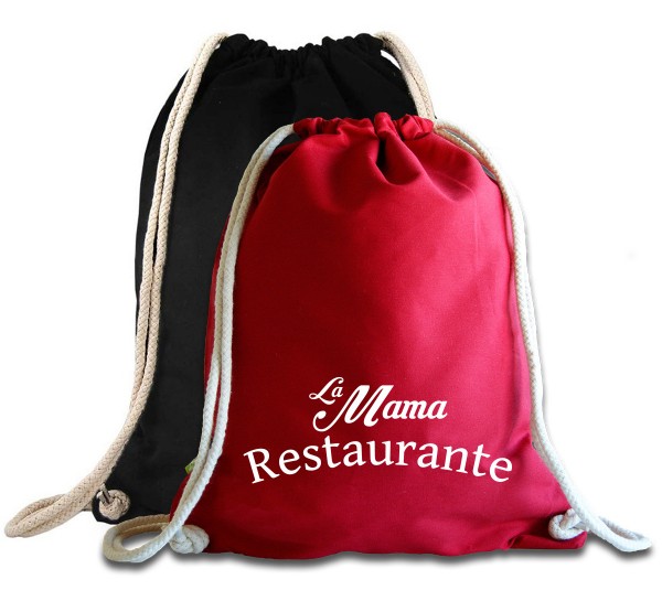 La Mama Restaurante Turnbeutel mit Spruch