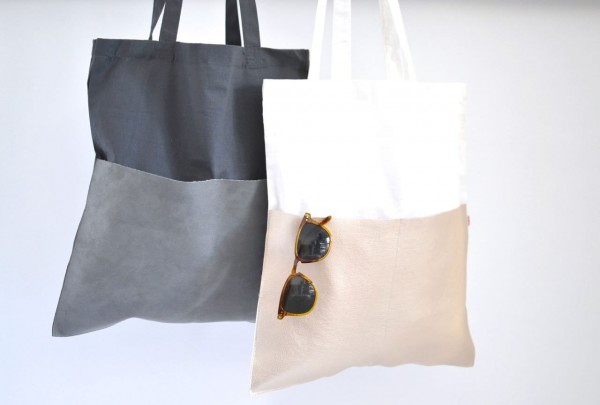 Shopper Tasche Tote Bag Weiß Perlmutt